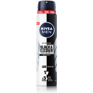 Nivea Men Deo Black & White Original  Invisible XXL Дезодорант против изпотяване за мъже, 250 ml