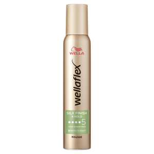 Wellaflex Silk Finish & Hold Ultra Strong Hold Mousse  Пяна за коса с ултра силна фиксация, ниво 5 , 200ml