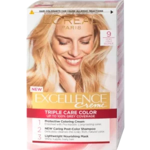 L'Oréal Paris Excellence Crème Трайна боя за коса Nr.9 Много светлорусо