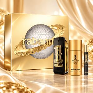 Rabanne 1 Million Black  set ( 100 ml EDP + 150 ml Deo + 10 ml EDP )  Мъжки подаръчен комплект