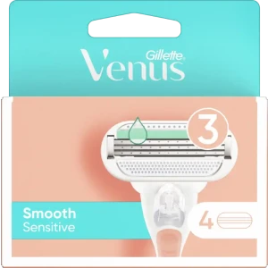Gillette Venus  Smooth Sensitive Ножчета за система за бръснене, 4 бройки