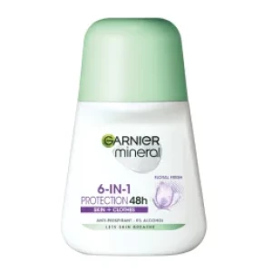 Garnier Mineral 6 in 1 Protection Рол-он против изпотяване за жени, 50 ml