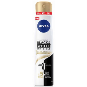 Nivea Black&White Silky Smooth Дезодорант спрей против изпотяване за жени 250 мл