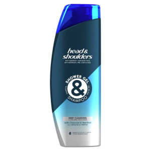 Head & Shoulders Deep Cleansing  Шампоан и душ-гел за мъже с активен въглен и ментол 360 мл