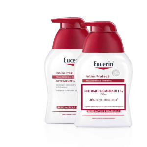 Eucerin Intim protect Gentle Cleansing Fluid  Дуо Комплект Интимен измиващ гел - 2 броя х 250 ml