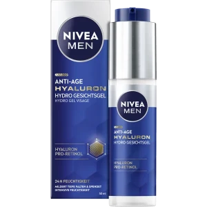 Nivea Men Anti-Age Hyaluron Hydro Facial Gel Крем за лице за мъже с хиалуронова киселина и про-ретинол, 50ml