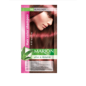 MARION Hair Color Shampoo   Оцветяващ шампоан № 98    Бургундско червено -40 мл