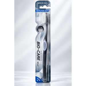 Bio-Care Silver Medium Soft Четка за зъби с 99% чисто сребро в косъма за анибактериално действие