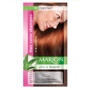 MARION Hair Color Shampoo    Оцветяващ шампоан № 95     Кестен - 40 мл