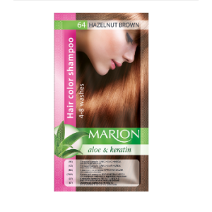 MARION Hair Color Shampoo    Оцветяващ шампоан № 64   Орехово кафяв  -40 мл