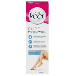 Veet Pure Депилиращ крем за крака и тяло за чувствителна кожа , 100ml