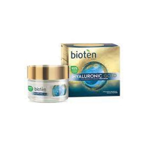 BIOTEN HYALURONIC GOLD Уплътняващ нощен крем против бръчки