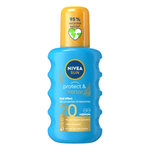 NIVEA SUN Protect & Bronze СЛЪНЦЕЗАЩИТЕН СПРЕЙ С ЕФЕКТ НА БРОНЗОВ ТЕН SPF20  200ml