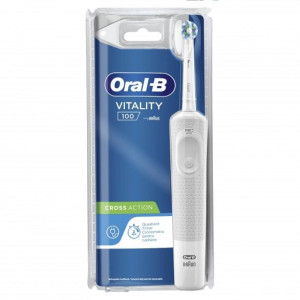 Oral-B Vitality 100 CrossAction Акумулаторна ел. четка за зъби с 2-минутен таймер - БЯЛА