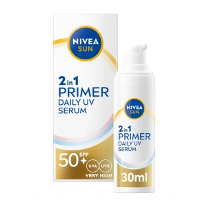Nivea Sun 2in1 Primer Слънцезащитен серум за лице SPF50+ за всички типове кожа, немазен, 30ml