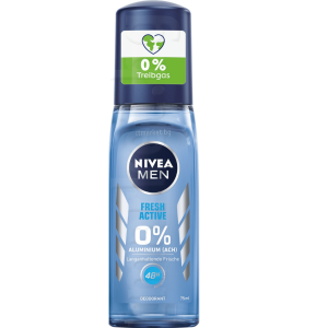 NIVEA Deodorant Fresh Active Мъжка део спрей помпа, 75 мл