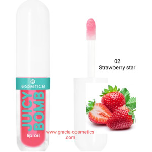 Juicy Bomb Lip Oil 02 Strawberry Star Масло за устни с аромат на Ягода , 2,4 ml