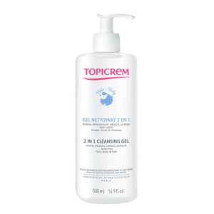 Topicrem 2in1 Cleansing Gel Почистващ гел за коса и тяло за бебета и  деца, 500ml