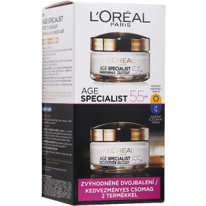 L’Oreal Age Specialist 55+ Възстановяващ дневен крем против бръчки 50 мл + нощен крем против бръчки 50 мл