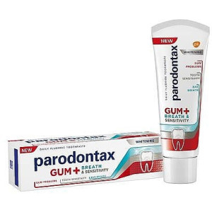 Parodontax Gum+Breath and Sensitivity Whitening Избелваща паста за зъби и проблеми с венците, 75ml