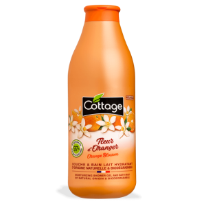 Cottage Orange Blosom Овлажняващ душ гел и мляко за вана с Портокалов Цвят, 750ml