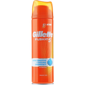 Gillette Fusion 5 Ultra Sensitive+Cooling Гел за бръснене чувствителна кожа, 200мл