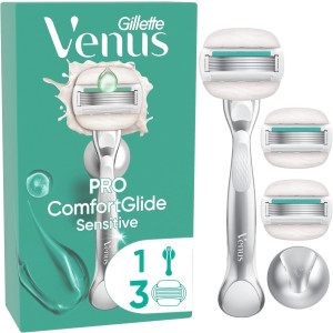 Gillette Venus Pro ComfortGlide Sensitive Women Самобръсначка за жени с алое вера, / 3 сменяеми ножчета в комплекта /