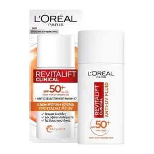 L'ORÉAL REVITALIFT CLINICAL VITAMIN-C  FLUID Лореал Дневен Флуид за Лице с SPF50+