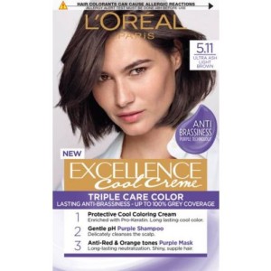 L'Oreal Paris Excellence Cool Creme Трайна боя за коса Nr. 5.11 Ултра пепеляво светлокестеняв