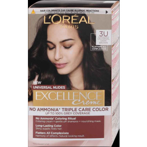 L'ORÉAL EXCELLENCE Crème Universal Nudes Боя за коса без амоняк Nr. 3U-Тъмно Кафяв