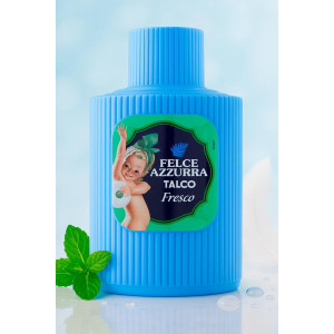 Felce Azzurra Fresco Talc Powder  Ултрафин талк на прах,  да успокои, освежи и деликатно парфюмира кожата , 200g