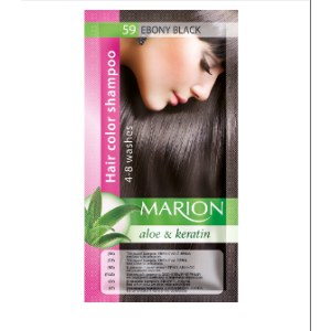 MARION Hair Color Shampoo   Оцветяващ шампоан № 59  Черен абанос- 40 мл