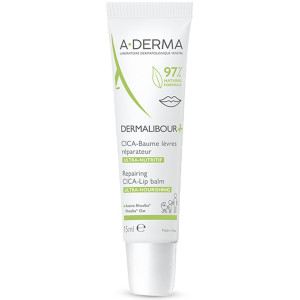 A-Derma Dermalibour+ Repairing CICA-Lip Balm Възстановяващ балсам за напукани, сухи устни , 15ml