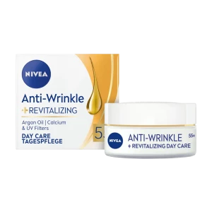 Nivea 55+ Anti-Wrinkle Дневен крем против бръчки с ревитализиращ ефект, 50ml