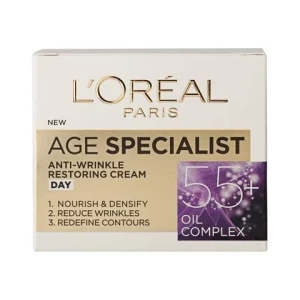 Loreal Age Specialist 55+  Лореал Възстановяващ дневен крем против бръчки, 50ml