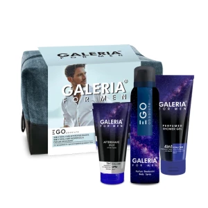 GALERIA  EGO Set  ( 150 ml  ASB + 200 ml S.G. + 150 ml Deo  + Bag)  Мъжки подаръчен комплект