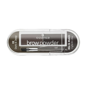 ESSENCE Brow powder set  Dark and deep 02  Комплект  Дуо  сенки  за вежди  -2,3 гр.