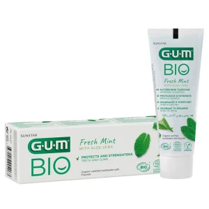 Gum Bio Fresh Mint Паста за зъби и венци с алое вера  99% естествени съставки, 75ml