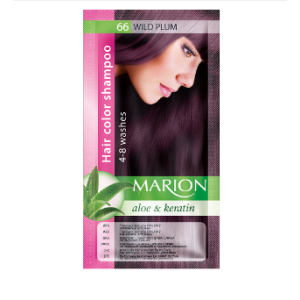 MARION Hair Color Shampoo   Оцветяващ шампоан № 66     Дива слива - 40 мл