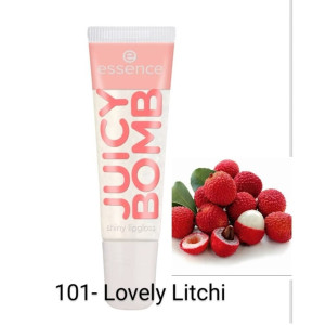 Essence JUICY BOMB shiny lipgloss  101  Lovely Litchi  Гланц за устни с плодов аромат -10мл