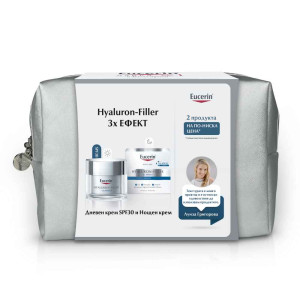 Eucerin Hyaluron-Filler Комплект при фини линии и бръчки Дневен крем SPF30 , 50 ml + Нощен крем 50 ml