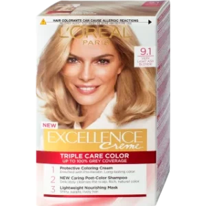 L'Oréal Paris Excellence Crème Трайна боя за коса Nr. 9.1 Много светло пепеляво русо