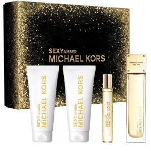 Michael Kors Sexy Amber  Set ( 100 ml EDP + 100 ml body lotion + 100 ml shower gel + 10 ml EDP )  Дамски  комплект