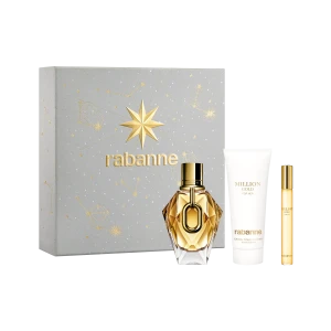 Paco Rabanne Million Gold For Her  Set ( 50 ml EDP + 100 ml Body lotion + 10 ml EDP )  Дамски подаръчен комплект