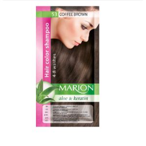 MARION Hair Color Shampoo  Оцветяващ шампоан  № 53  Кафеникаво - кестеняв  -   40 мл