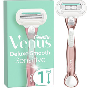 Gillette Venus 5 Deluxe Smooth Sensitive Дамска самобръсначка с 1 ръкохватка + 1 резервна глава