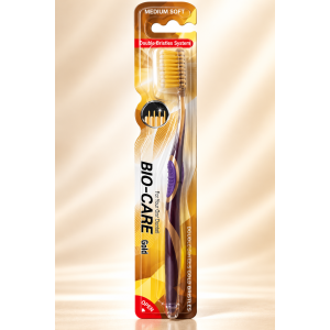 Bio-Care Gold Medium Soft Четка за зъби с 99% чисто злато в косъма за анибактериално действие