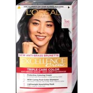 L'Oréal Paris Excellence Crème Трайна боя за коса Nr. 1.00 Истинско черно