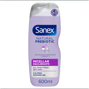 Sanex Micellar Soothing Shower Gel Мицеларен душ гел за суха кожа , 600ml