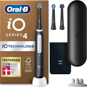 Oral-B iO Series 4 Plus Електрическа четка за зъби+ 3 резервни глави, магнитна кутия